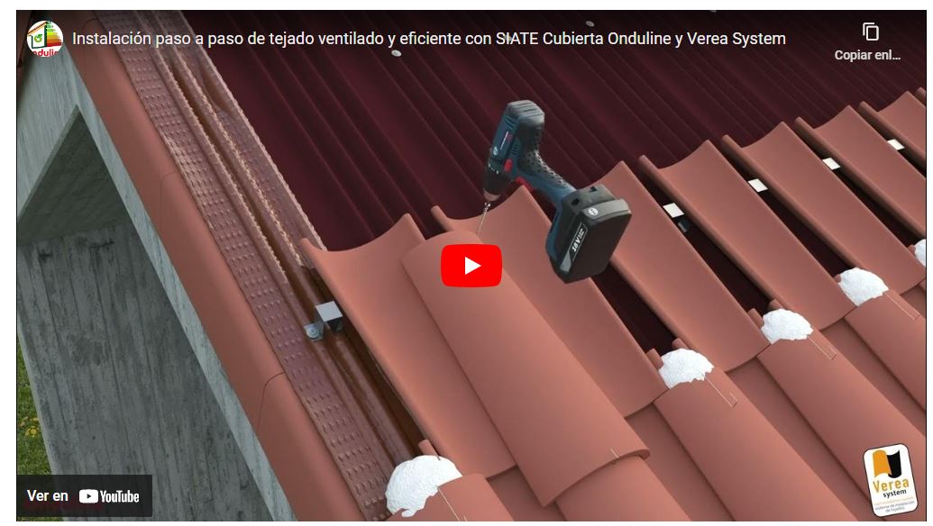 Video 3D de instalación de sistema SIATE de cubierta Onduline para rehabilitación energética de cubiertas
