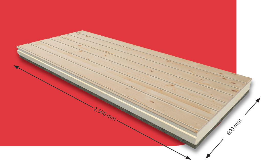 Dimensiones Nuevo panel sándwich de madera ONDUTHERM OPTIMA