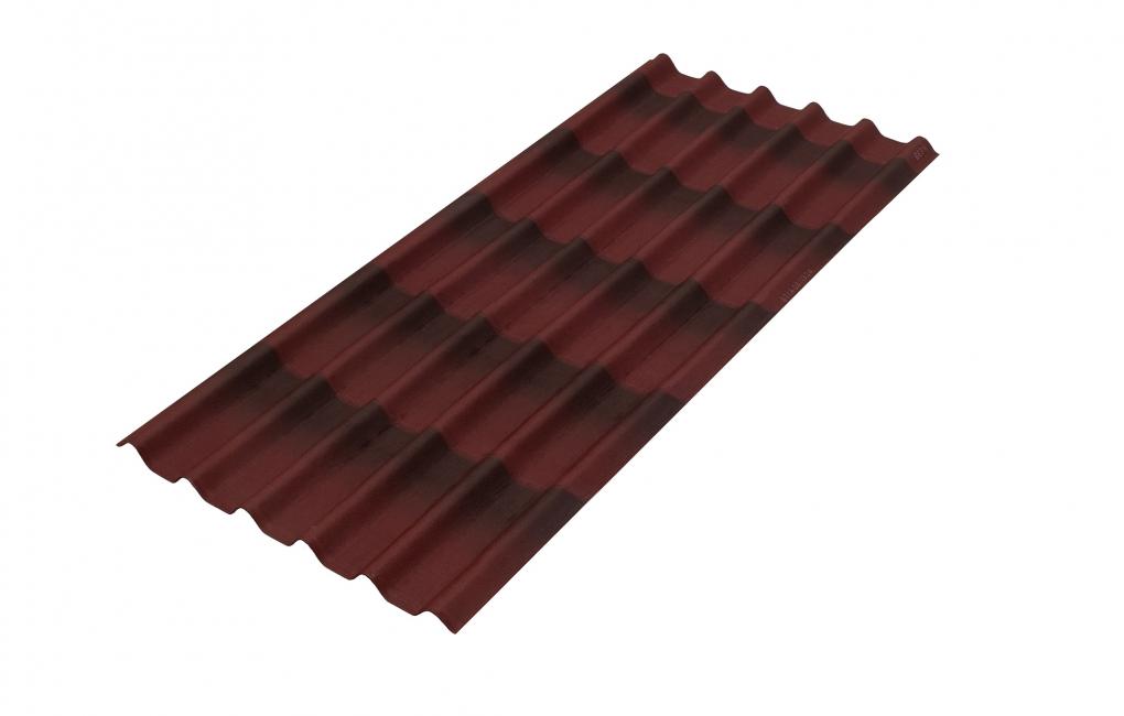 Placa Bituminosa ondulada imitación teja - ONDULINE TILE Rojo - 2x1m