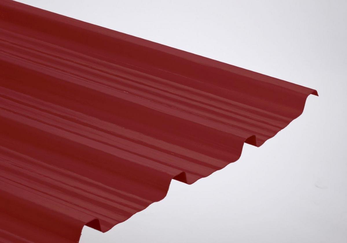 Placa poliéster trapezoidal color ONDUCLAIR PLR Color Rojo