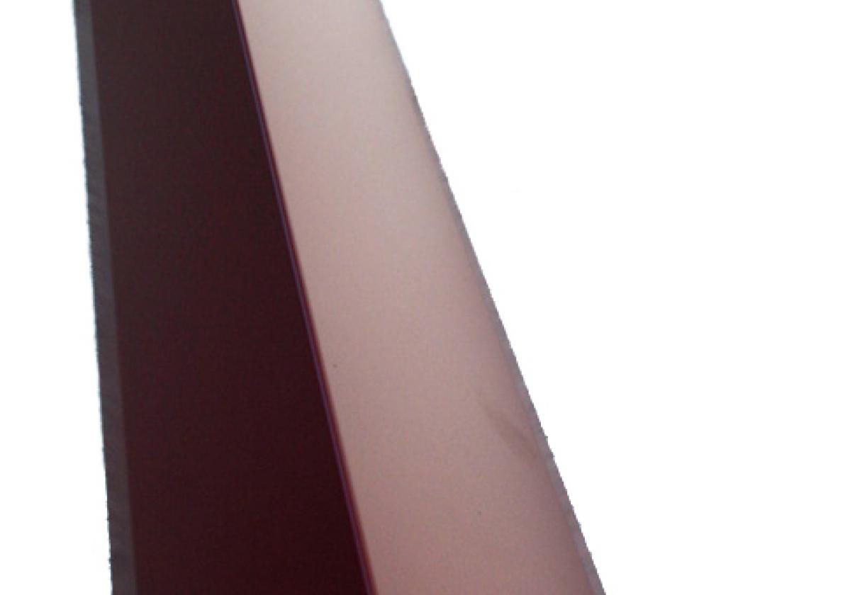 Remate lateral aluminio placa asfáltica ondulada impermeable ONDUCOBER - detalle remate color rojo