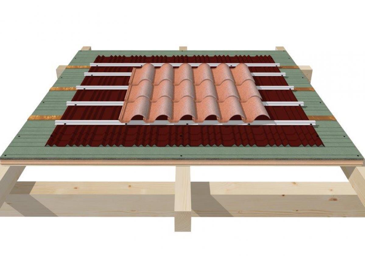 Sistema Integral de Cubierta Onduline - Estructura de madera y teja cerámica mixta