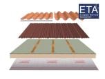 Componentes SIATE DE CUBIERTA ONDULINE: Barrera vapor ONDUTISS + ONDUTHERM BASIC XPS + Onduline Bajo Teja DRS + Teja